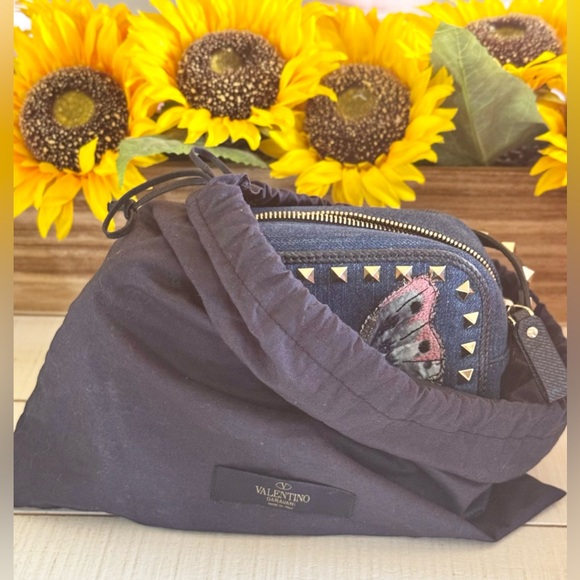 Valentino Garavani Denim Butterfly Crossbody Bag - Picture 11 of 11